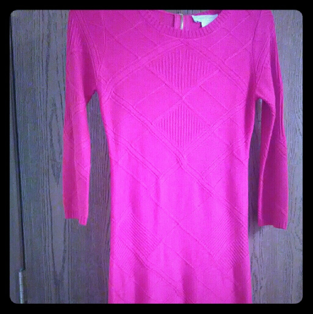 Long sleeve pink dress